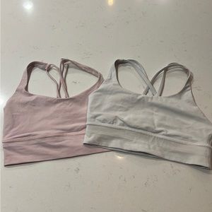 Lot of 2 size 8 Lululemon long line energy bra